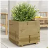 vidaXL Jardinière 50x50x49,5 cm bois de pin imprégné