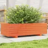 vidaXL Jardinière cire marron 90x40x26,5 cm bois de pin massif