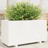vidaXL Jardinière blanc 90x40x49,5 cm bois de pin massif