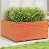 vidaXL Jardinière cire marron 100x100x49,5 cm bois de pin massif