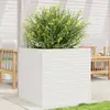 vidaXL Jardinière blanc 70x70x68,5 cm bois de pin massif