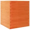 vidaXL Jardinière cire marron 60x60x68,5 cm bois de pin massif
