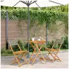 vidaXL Ensemble de bistro 3 pcs gris résine tressée et bois massif