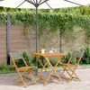 vidaXL Ensemble de bistro 3 pcs gris résine tressée et bois massif