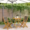 vidaXL Ensemble de bistro 3 pcs gris polypropylène et bois massif