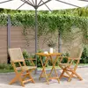 vidaXL Ensemble de bistro 3 pcs beige résine tressée et bois massif