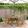 vidaXL Ensemble à manger de jardin 5 pcs résine tressée et bois massif