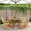 vidaXL Ensemble à manger de jardin 5 pcs résine tressée et bois massif
