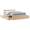 vidaXL Lit avec tiroirs et matelas 120x200 cm bois massif de pin