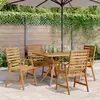 vidaXL Ensemble à manger de jardin 5 pcs Bois d'acacia solide