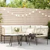 vidaXL Ensemble de canapés de jardin et coussins noir acier textilène