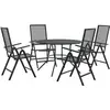 vidaXL Ensemble de chaises de jardin inclinables 5 pcs anthracite