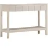 vidaXL Table console blanc 110x35x75 cm bois de manguier solide