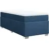 vidaXL Sommier à lattes de lit avec matelas Bleu 90x190 cm Tissu