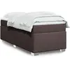 vidaXL Sommier à lattes de lit avec matelas Marron foncé 80x200 cm