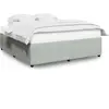 vidaXL Vidaxl Cadre De Lit Sans Matelas Gris Clair 200x200 Cm Velours