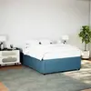 vidaXL Cadre de lit bleu 160x200 cm velours