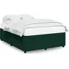 vidaXL Cadre de lit Vert foncé 140x190 cm Velours