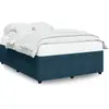 vidaXL Cadre de lit bleu 140x200 cm velours