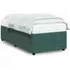 vidaXL Cadre de lit Vert foncé 90x200 cm Velours