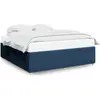 vidaXL Vidaxl Cadre De Lit Sans Matelas Bleu 180x200 Cm Tissu