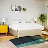 vidaXL Vidaxl Cadre De Lit Sans Matelas Crème 200x200 Cm Tissu