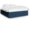 vidaXL Vidaxl Cadre De Lit Sans Matelas Bleu 200x200 Cm Tissu