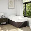 vidaXL Cadre de lit Marron foncé 100x200 cm Tissu