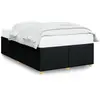 vidaXL Cadre de lit noir 120x190 cm tissu