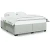 vidaXL Vidaxl Cadre De Lit Sans Matelas Gris Clair 200x200 Cm Velours