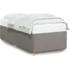 vidaXL Vidaxl Cadre De Lit Sans Matelas Taupe 80x200 Cm Tissu