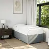 vidaXL Cadre de lit Gris clair 90x190 cm Tissu