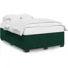 vidaXL Cadre de lit sans matelas vert foncé 140x190 cm velours 3284634