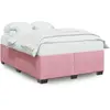 vidaXL Cadre de lit sans matelas rose 140x190 cm velours 3284636