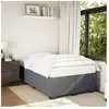 vidaXL Cadre de lit gris foncé 120x190 cm velours