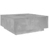 vidaXL Table basse gris béton 100x100x40 cm bois d'ingénierie
