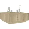 vidaXL Table basse chêne sonoma 100x100x40 cm bois d'ingénierie