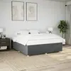 vidaXL Cadre de lit sans matelas gris foncé 180x200 cm tissu