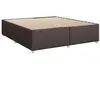 vidaXL Cadre de lit sans matelas marron foncé 180x200 cm tissu