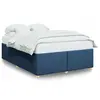 vidaXL Cadre de lit sans matelas bleu 140x200 cm tissu