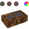 vidaXL Table basse avec LED infini chêne fumé 116x69x40 cm
