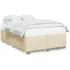 vidaXL Cadre de lit Crème 160 x 200 cm Tissu