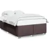 vidaXL Cadre de lit Marron foncé 160x200 cm Tissu
