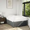vidaXL Cadre de lit gris foncé 120x190 cm tissu
