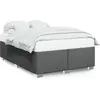 vidaXL Cadre de lit Gris foncé 140x190 cm Tissu