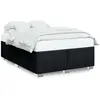 vidaXL Cadre de lit Noir 140x190 cm Tissu