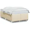 vidaXL Cadre de lit Crème 120 x 200 cm Tissu