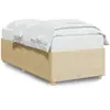 vidaXL Cadre de lit Crème 90x190 cm Tissu