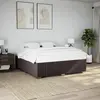 vidaXL Vidaxl Cadre De Lit Sans Matelas Marron Foncé 180x200 Cm Tissu