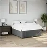 vidaXL Vidaxl Cadre De Lit Sans Matelas Gris Foncé 140x190 Cm Tissu